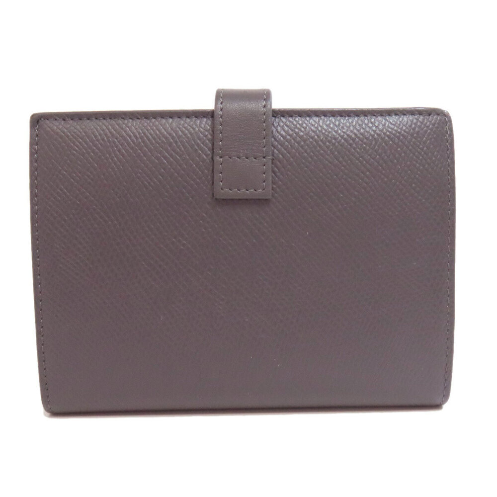 Celine fold Bi Wallet Wallet Strap Leather Black